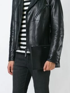 Saint Laurent stamped logo pouch