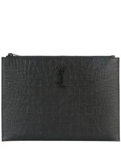 Saint Laurent Monogram zip pouch