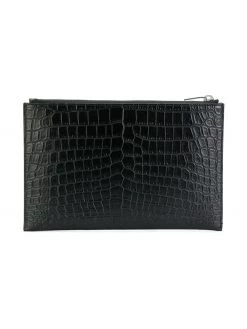 Saint Laurent mini tablet crocodile-embossed sleeve