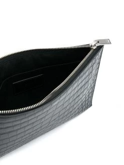 Saint Laurent mini tablet crocodile-embossed sleeve