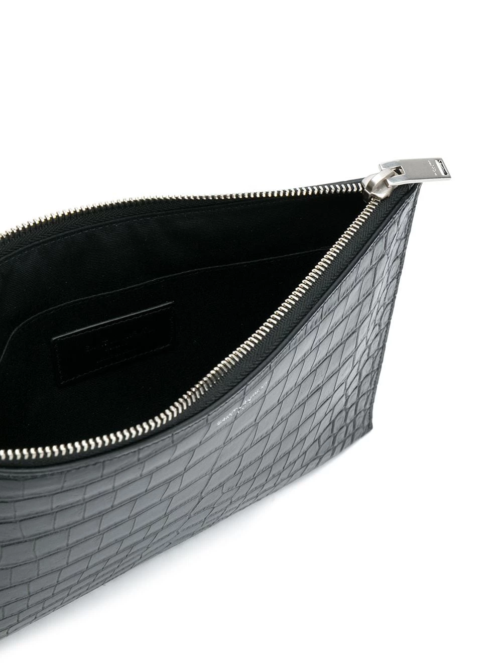 Saint Laurent mini tablet crocodile-embossed sleeve