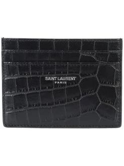Saint Laurent crocodile-embossed cardholder