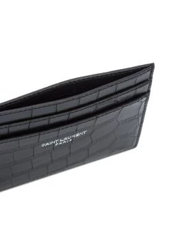 Saint Laurent crocodile-embossed cardholder