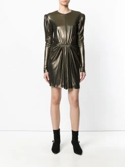 Saint Laurent gathered waist dress