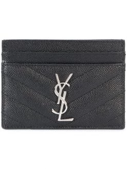 Saint Laurent Monogram grained-leather cardholder