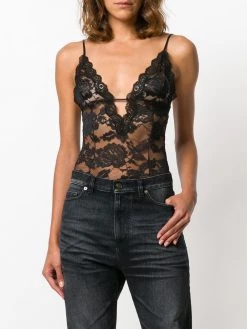 Saint Laurent lace embroidered body