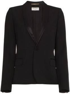 Saint Laurent Iconic Le Smoking Cropped Blazer