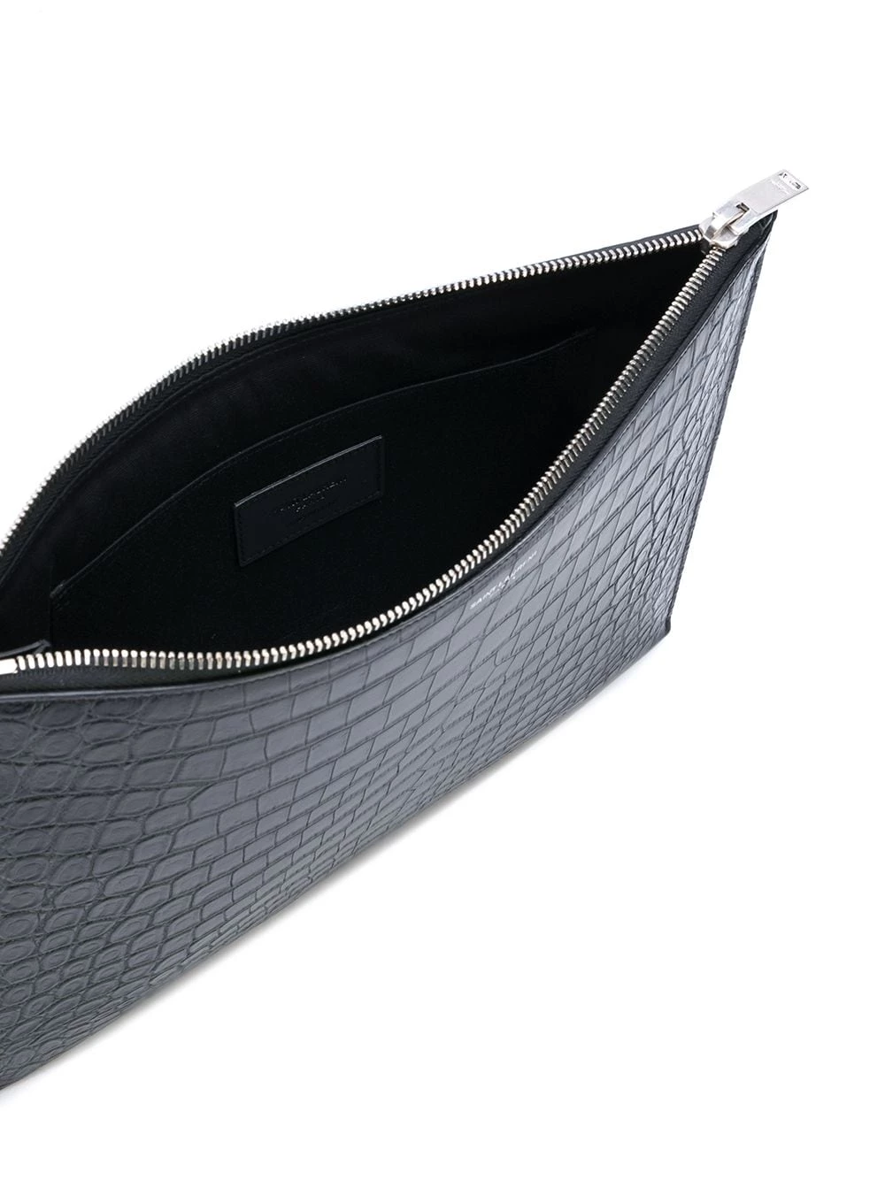 Saint Laurent medium crocodile embossed pouch