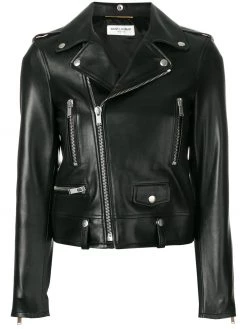 Saint Laurent zip-up leather biker jacket