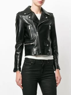 Saint Laurent zip-up leather biker jacket