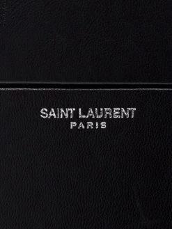 Saint Laurent black Minaudiere leather tassel bag