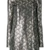 Saint Laurent metallic embroidered mini dress