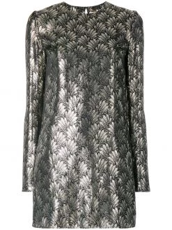 Saint Laurent metallic embroidered mini dress