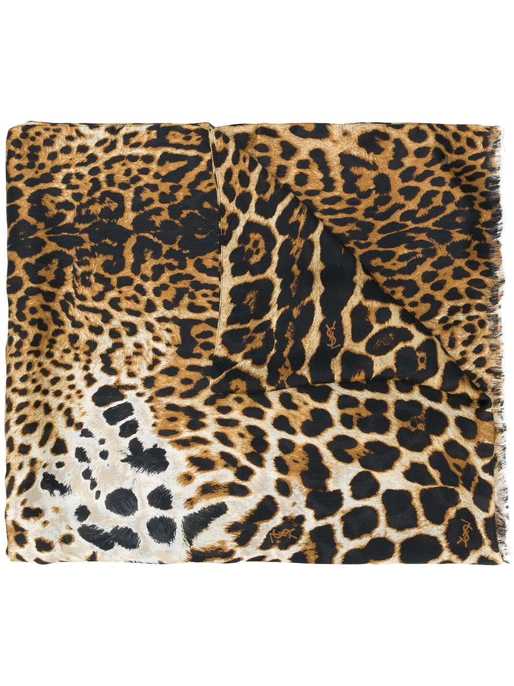Saint Laurent leopard-print silk scarf