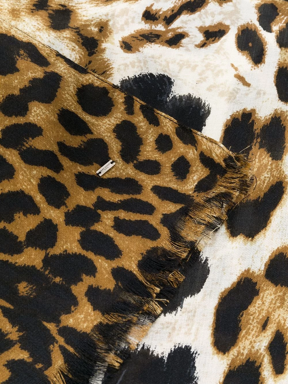 Saint Laurent leopard-print silk scarf
