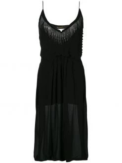 Saint Laurent side-slit V-neck midi dress