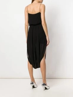 Saint Laurent side-slit V-neck midi dress