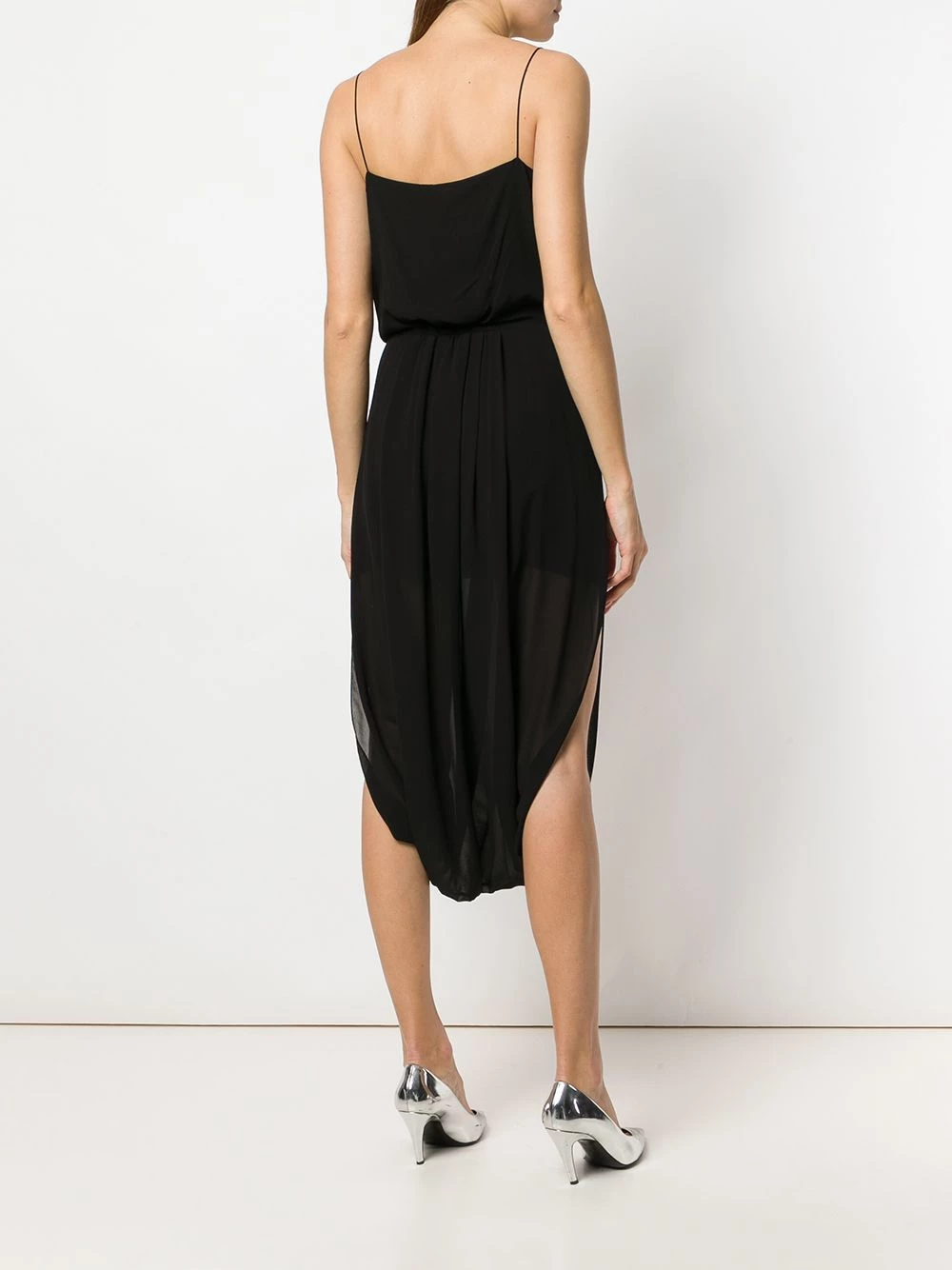 Saint Laurent side-slit V-neck midi dress