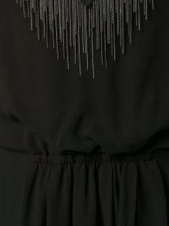 Saint Laurent side-slit V-neck midi dress