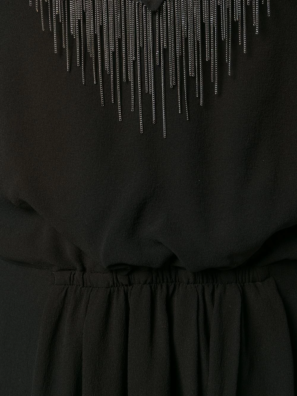 Saint Laurent side-slit V-neck midi dress