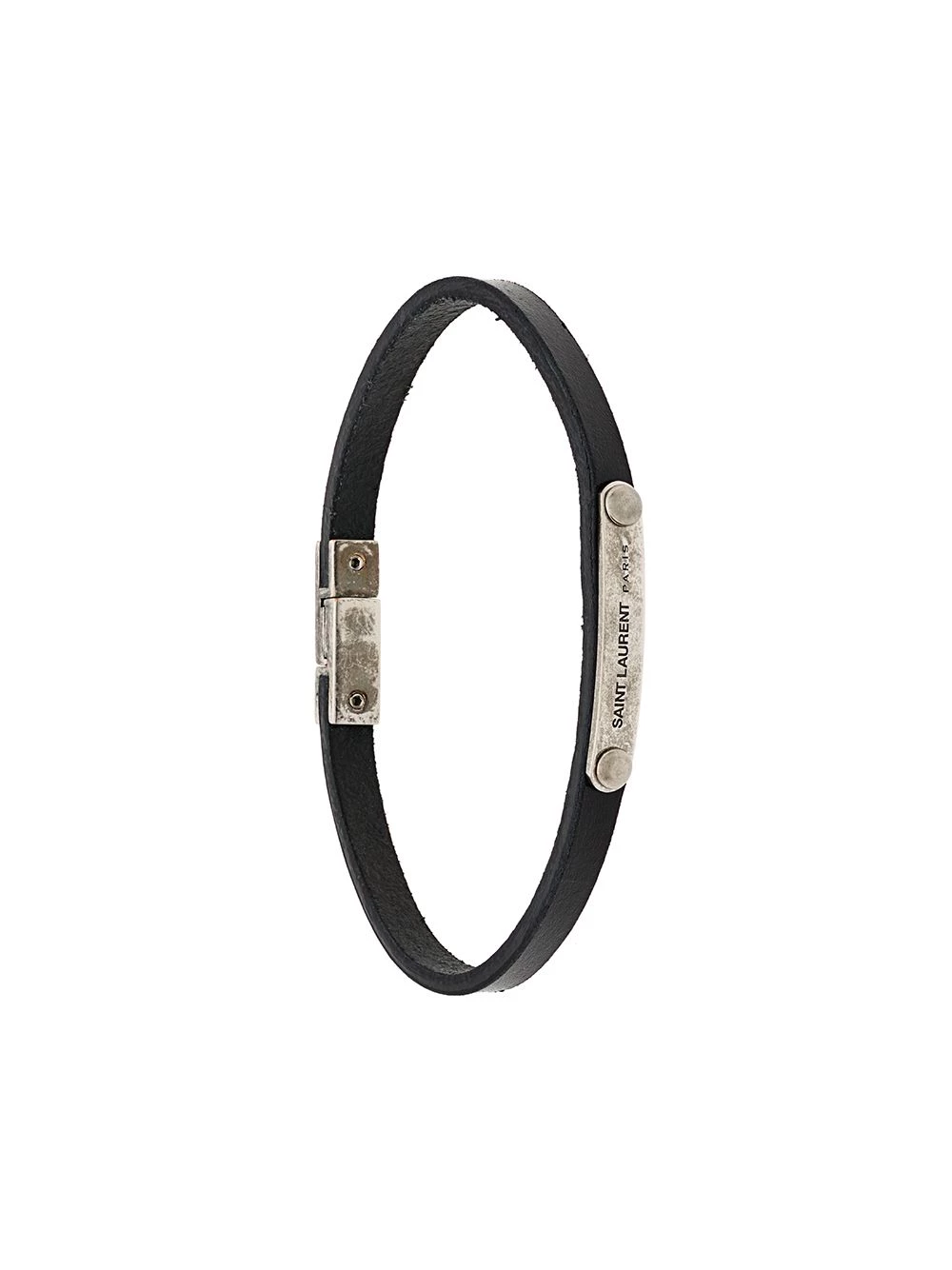 Saint Laurent engraved plaque bracelet