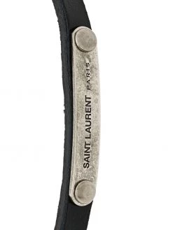 Saint Laurent engraved plaque bracelet
