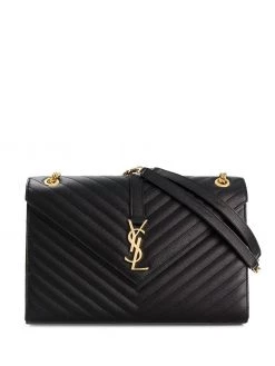 Saint Laurent large envelope grain de poudre chain bag