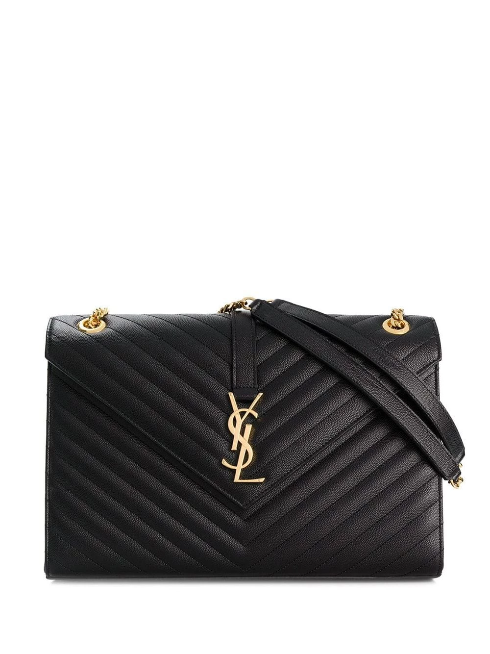 Saint Laurent large envelope grain de poudre chain bag