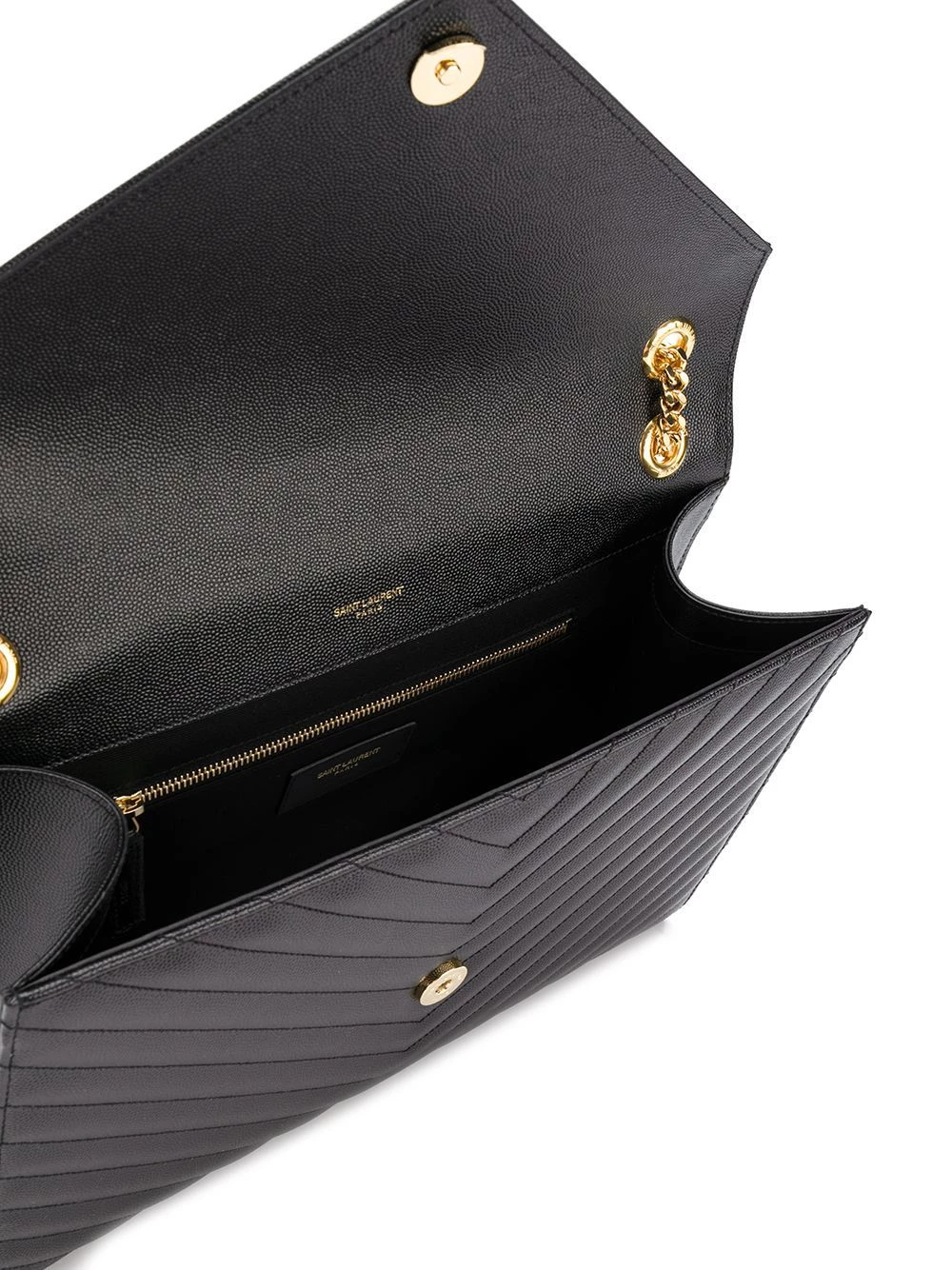 Saint Laurent large envelope grain de poudre chain bag