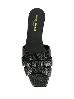 Saint Laurent crocodile embossed Nu Pieds 05 slides