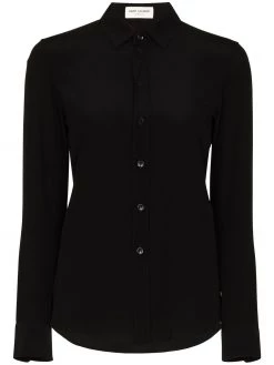 Saint Laurent classic collar silk shirt