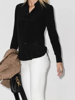 Saint Laurent classic collar silk shirt