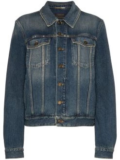 Saint Laurent denim jacket with rear logo print