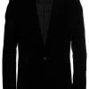 Saint Laurent velvet-effect single-breasted blazer