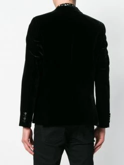 Saint Laurent velvet-effect single-breasted blazer