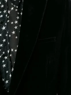 Saint Laurent velvet-effect single-breasted blazer