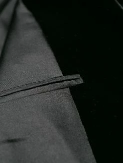 Saint Laurent velvet-effect single-breasted blazer