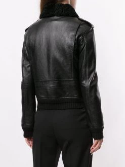 Saint Laurent leather bomber jacket