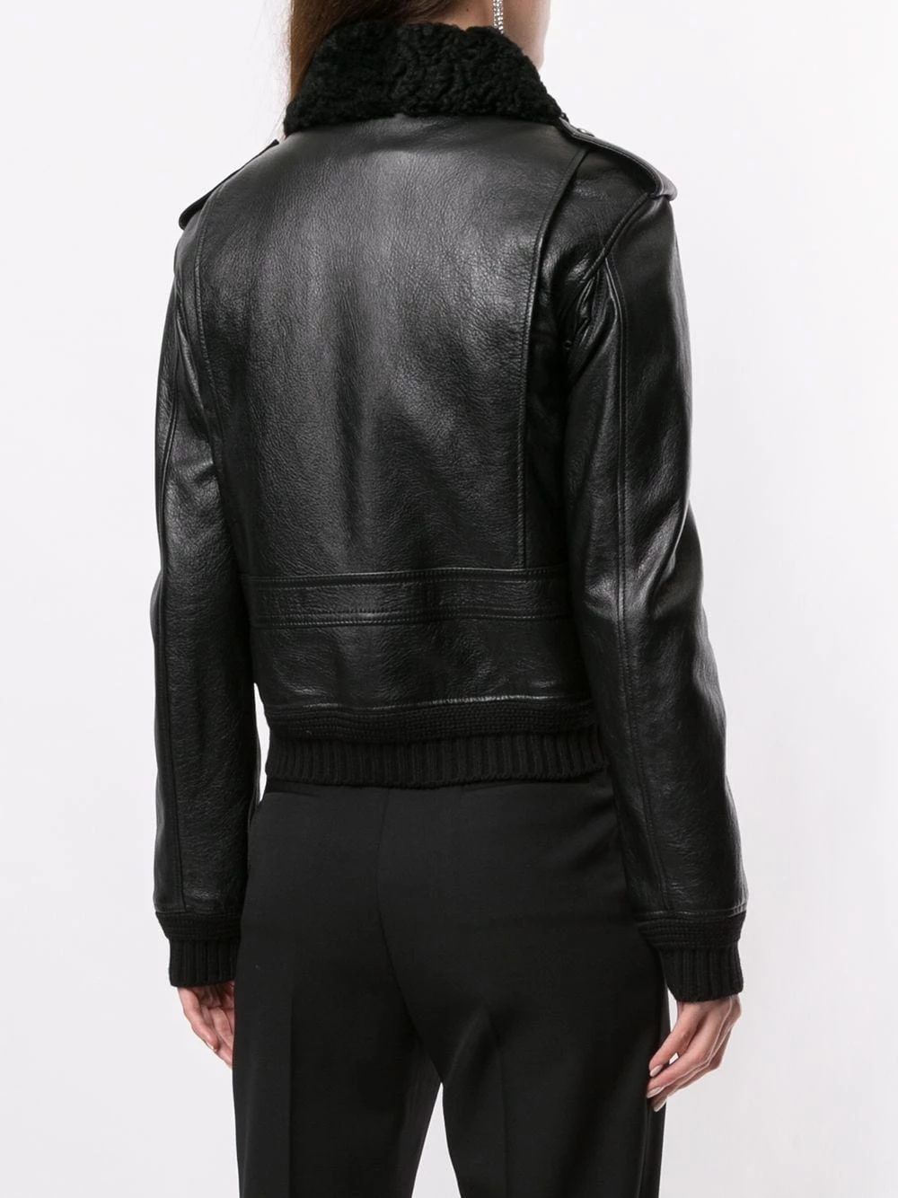 Saint Laurent leather bomber jacket