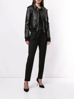 Saint Laurent leather bomber jacket