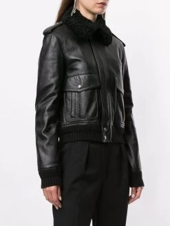 Saint Laurent leather bomber jacket