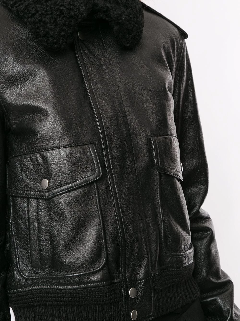 Saint Laurent leather bomber jacket