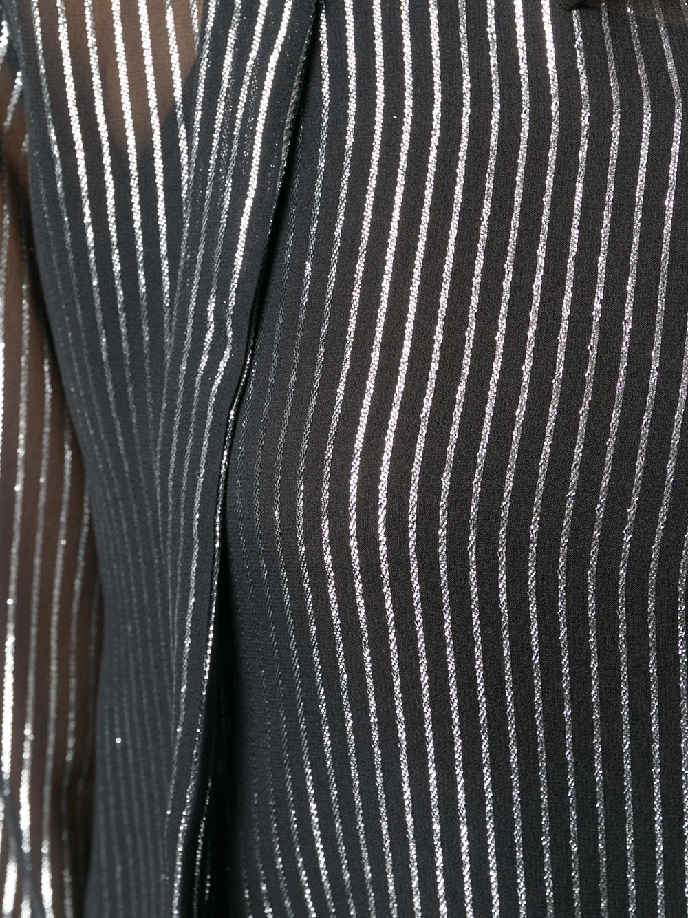 Saint Laurent striped lamé shirt