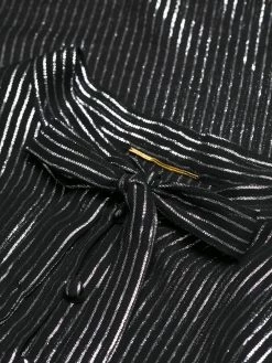 Saint Laurent striped lamé shirt