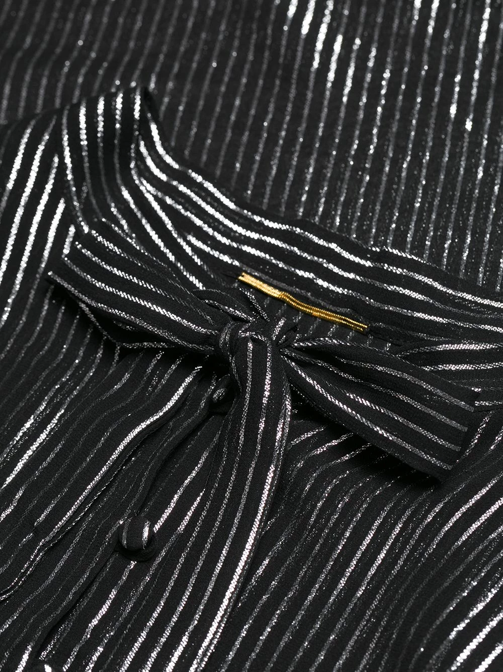 Saint Laurent striped lamé shirt