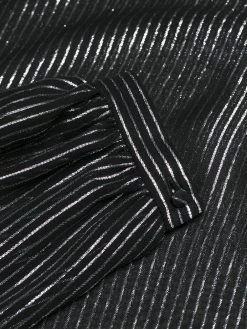 Saint Laurent striped lamé shirt