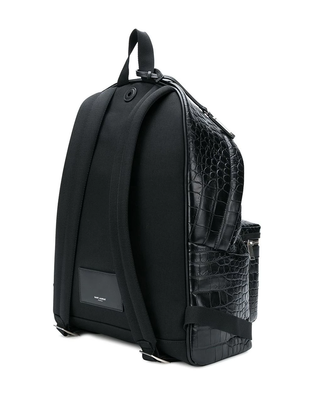 Saint Laurent City crocodile-effect backpack
