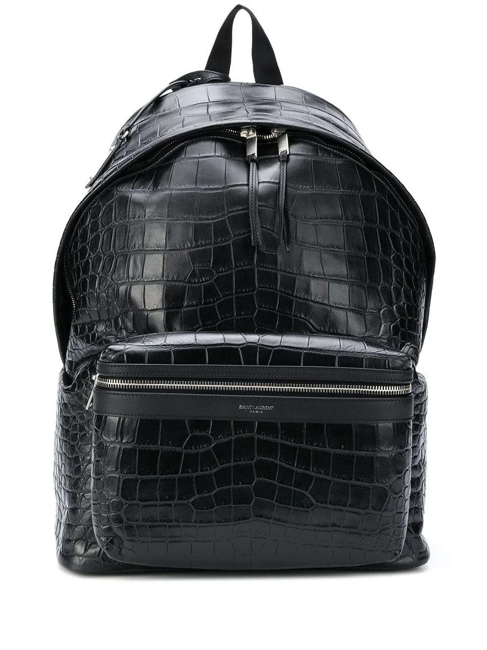 Saint Laurent City crocodile-effect backpack