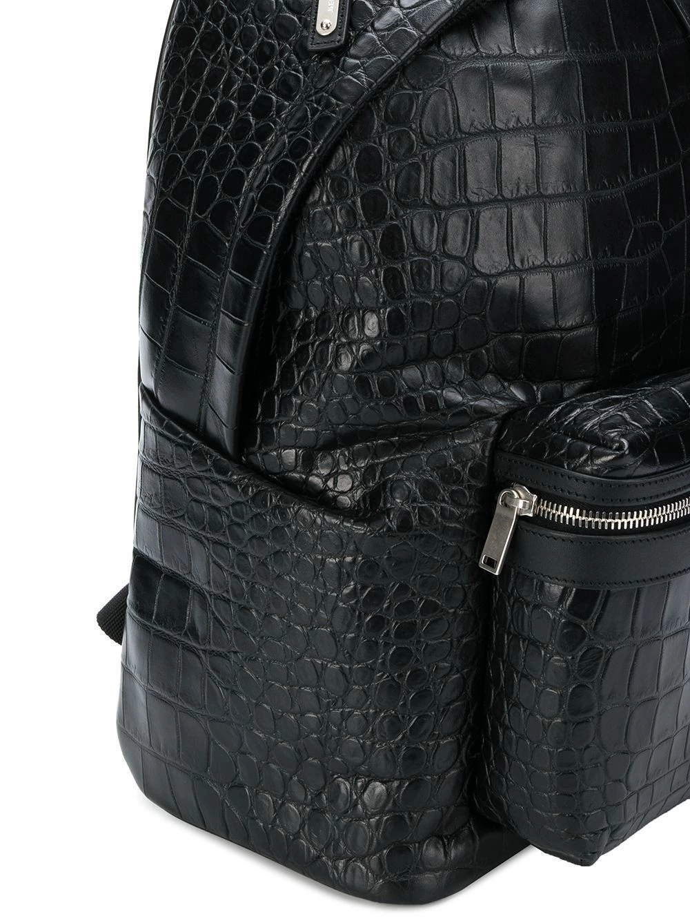 Saint Laurent City crocodile-effect backpack