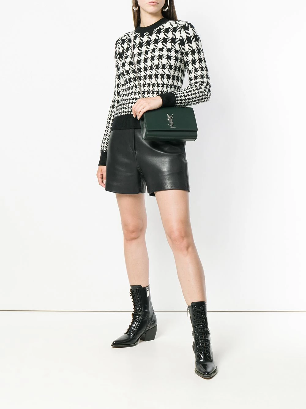 Saint Laurent medium Kate logo plaque bag